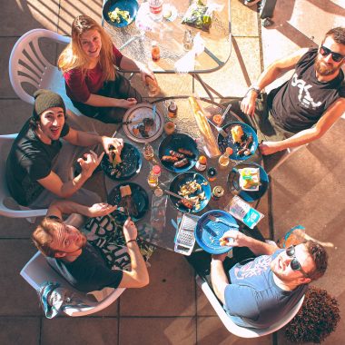 people sitting on chair s